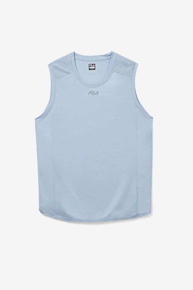 Fila Zain Tank Blue T-Shirt Mens - NZ 49765-VEAR